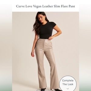 NWOT | A&F | Curve Love Vegan Leather Slim Flare Pant | Sz 29
